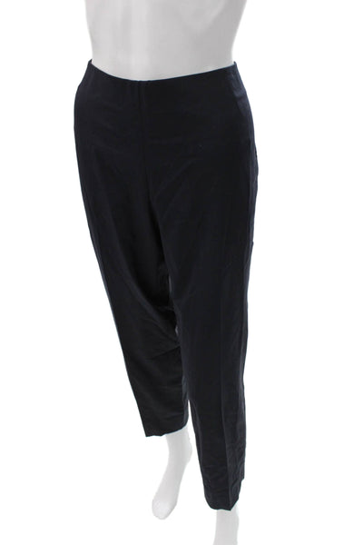 Lafayette 148 New York Women Ankle Pants Black Polyester Blend Zip Size M