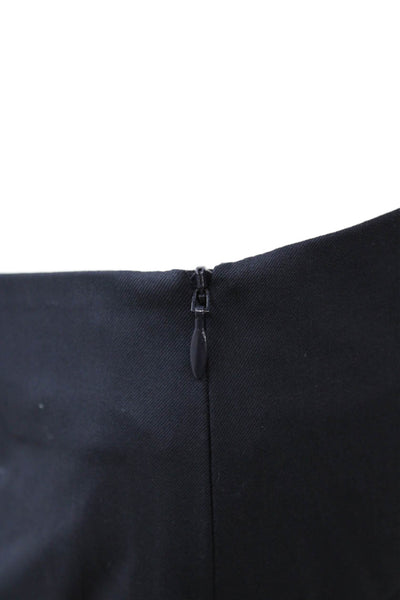 Lafayette 148 New York Women Ankle Pants Black Polyester Blend Zip Size M