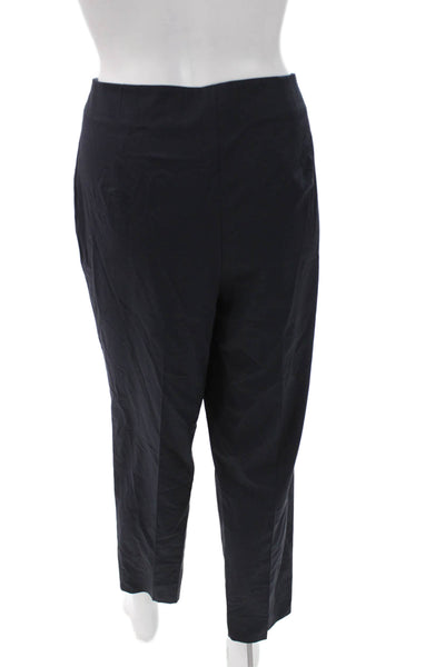 Lafayette 148 New York Women Ankle Pants Black Polyester Blend Zip Size M