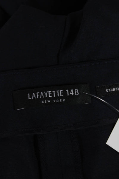 Lafayette 148 New York Women Ankle Pants Black Polyester Blend Zip Size M