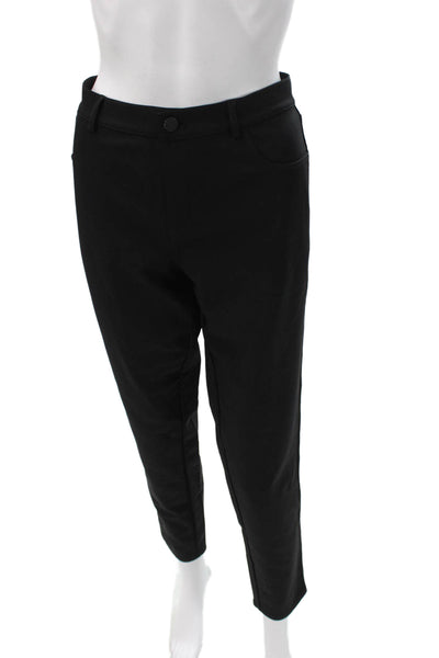 Lafayette 148 New York Womens Ankle Pants Black Button Size M