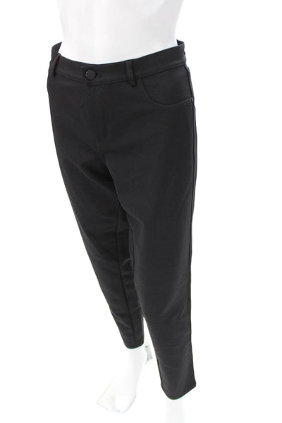 Lafayette 148 New York Womens Ankle Pants Black Button Size M