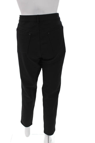 Lafayette 148 New York Womens Ankle Pants Black Button Size M
