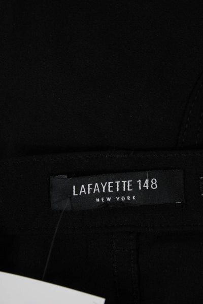 Lafayette 148 New York Womens Ankle Pants Black Button Size M