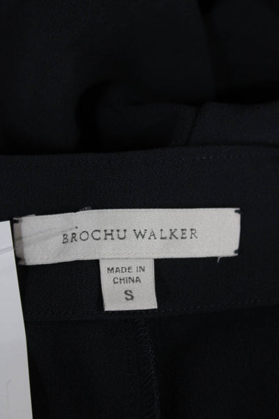 Brochu Walker Women Cropped Black Pants Zip Size S