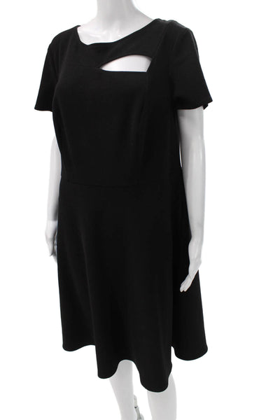 ABS Allen Schwartz Collection Women Fit & Flare Dress Black Size 1X