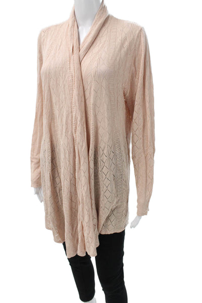 Catherine Catherine Malandrino Women Cardigan Beige Argyle Size XL