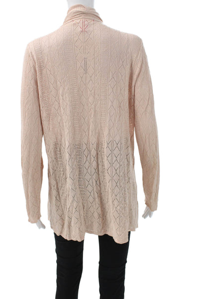 Catherine Catherine Malandrino Women Cardigan Beige Argyle Size XL