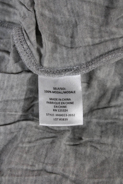 Haute Hippie Womens Basic Gray V-Neck Modal Long Sleeve T-Shirt Size XS