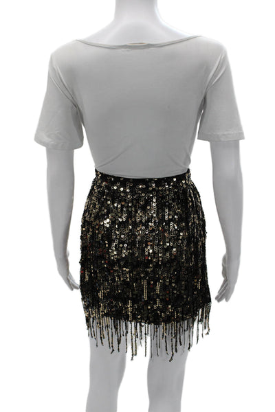Trina Turk Women Black Mini Skirt Polyester Zip Size 2