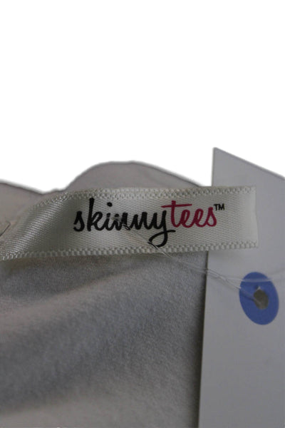 Skinny Tees Womens Bodycon Mini Dress White Off Shoulder Size One Size