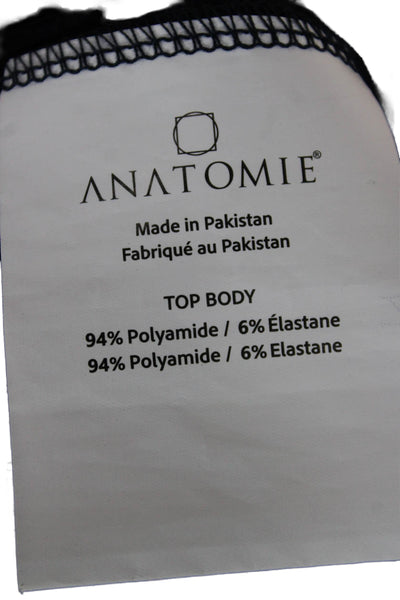 Anatomie Womens Collared Sleeveless Blue Jumpsuit Button Size XL