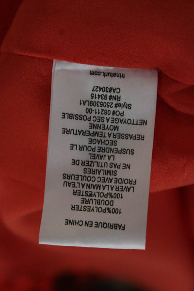 Trina Turk Women Shift Dress Orange Round Neck Short Sleeve Size 4