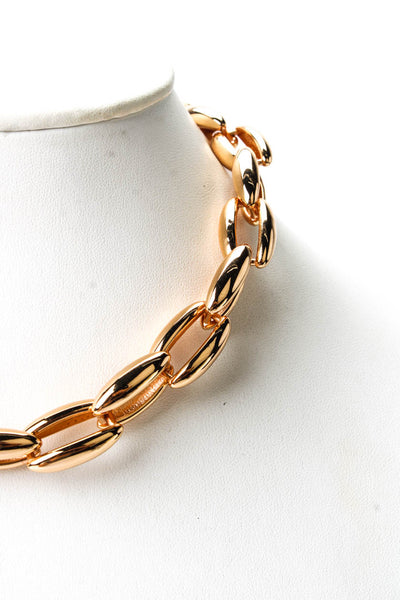 Luv AJ Womens G Plated Positano Chain Necklace 16" NWT