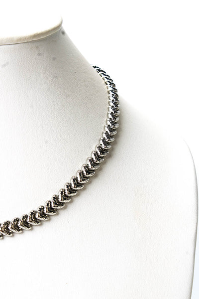 Luv AJ Womens Silver Tone Fiorucci Heart Chain Necklace 18" NWT