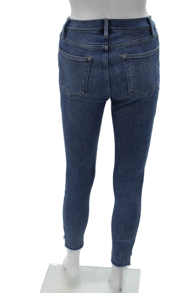 Frame Denim Womens Skinny Jeans Blue High Rise Inseam 28 Size 27