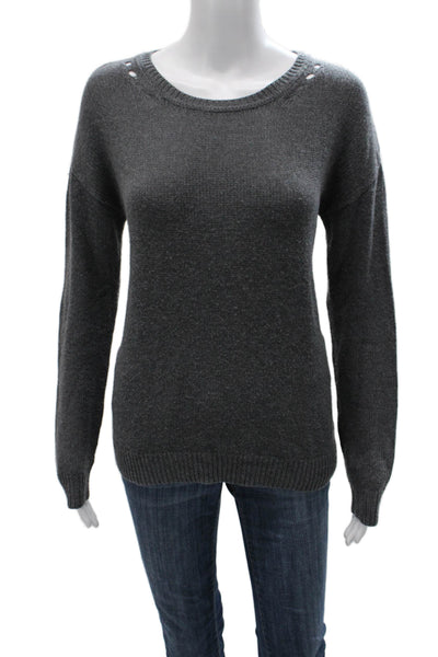 One Grey Day Women Pullover Sweater Gray Long Sleeve Size M