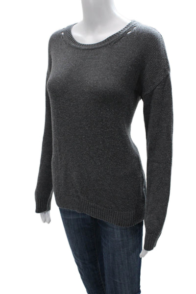 One Grey Day Women Pullover Sweater Gray Long Sleeve Size M