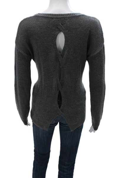 One Grey Day Women Pullover Sweater Gray Long Sleeve Size M