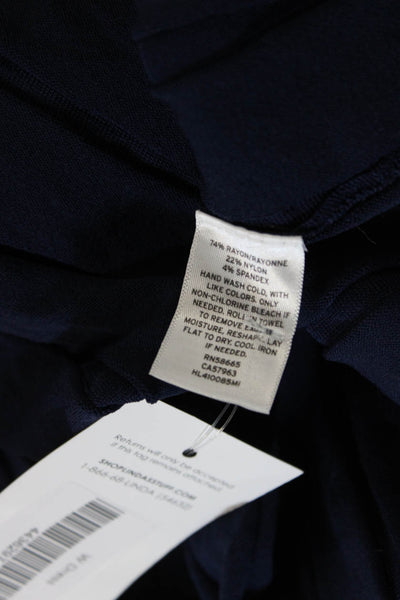 Chelsea 28 Women Sweater Dress Blue V-Neck Sleeveless Mid-Calf Size M