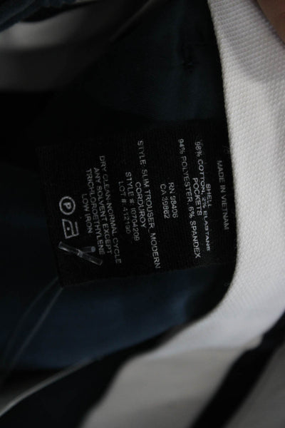 Theory Womens Cropped Blue Cotton Stretch Pants Size 4