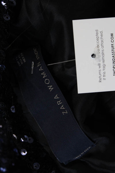Zara Woman Women Black Basic Jacket Long Sleeve Size XS