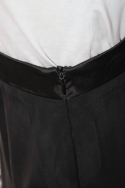 Donna Mizani Womens Mini Skirt Black Silk Zip Size S