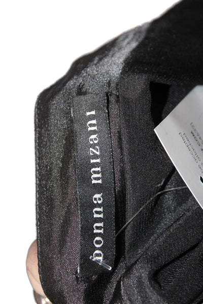 Donna Mizani Womens Mini Skirt Black Silk Zip Size S