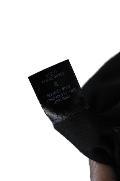 Donna Mizani Womens Mini Skirt Black Silk Zip Size S