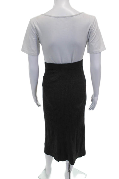 MDRN Womens Midi Straight Pencil Skirt Gray Size S