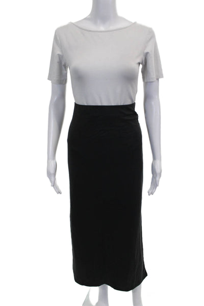 Monki Womens Straight Pencil Midi Skirt Black Size S