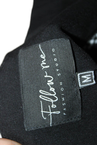Follow Me Womens Paperbag Pants Black 100% Polyester Size M
