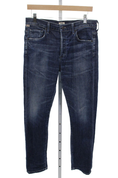 Citizens of Humanity Mens Blue Straight Jeans Mid Rise Cotton Blend Size 26