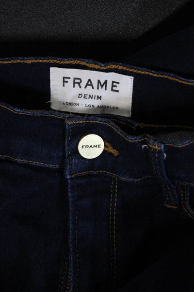 Frame Denim Womens Flared Jeans Blue Cotton Mid Rise Size 27