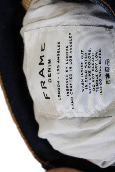 Frame Denim Womens Flared Jeans Blue Cotton Mid Rise Size 27