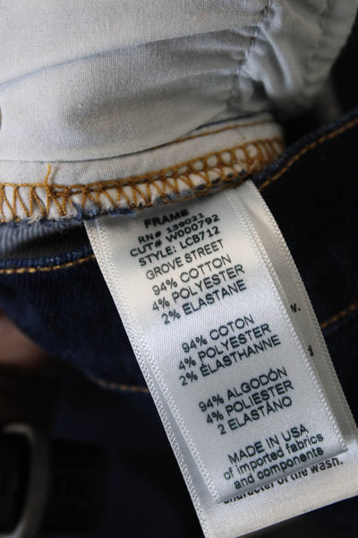 Frame Denim Womens Flared Jeans Blue Cotton Mid Rise Size 27