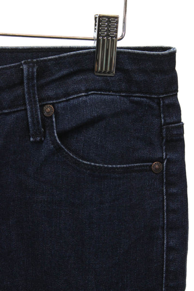 Parker Smith Women Cropped Denim Jeans High Rise Button Fly Blue Size 27