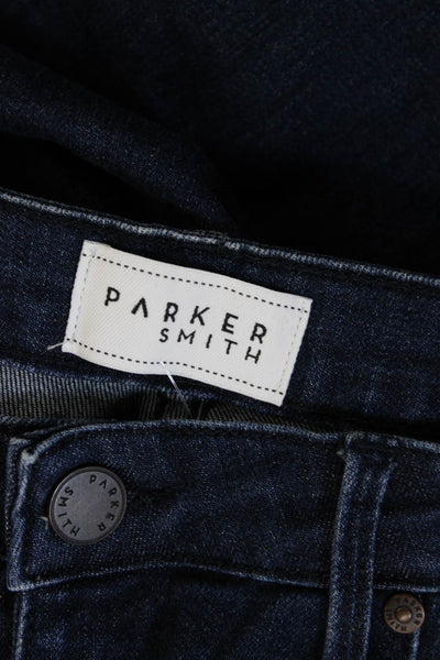 Parker Smith Women Cropped Denim Jeans High Rise Button Fly Blue Size 27