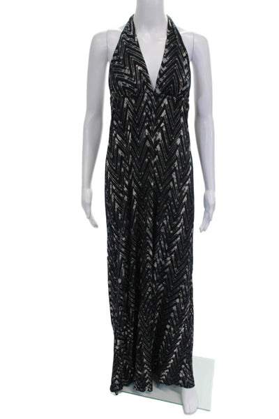 Lotta Stensson Women Maxi Dress Multicolor Chevron Halter Viscose Boho Size S