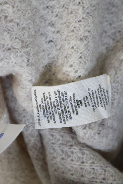 Free People Women Pullover Turtleneck Wool Long Sleeve Beige Size S