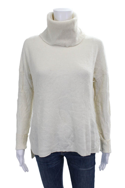 Madewell Women Pullover Sweater Turtleneck Ivory Long Sleeve Size S