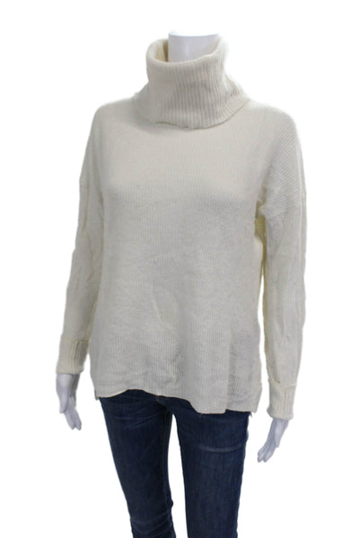 Madewell Women Pullover Sweater Turtleneck Ivory Long Sleeve Size S