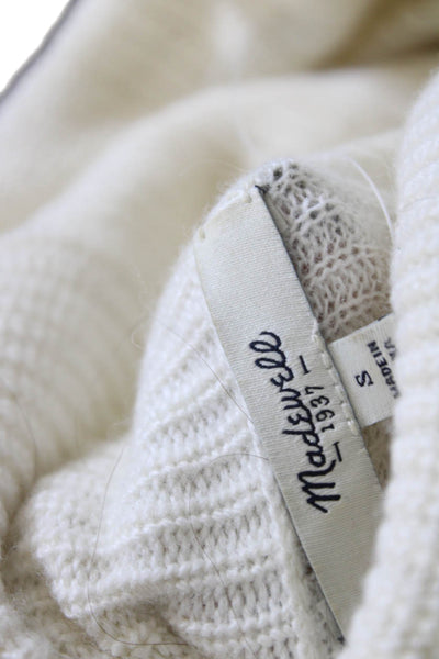 Madewell Women Pullover Sweater Turtleneck Ivory Long Sleeve Size S