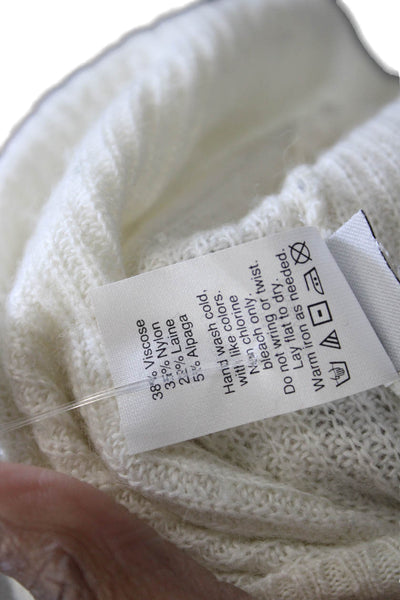 Madewell Women Pullover Sweater Turtleneck Ivory Long Sleeve Size S