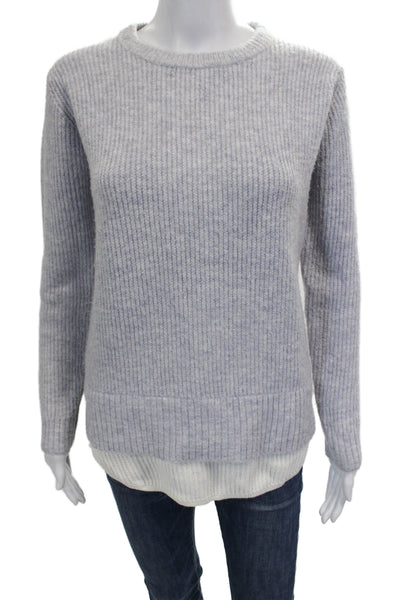 UNIF Womens Pullover Blue Sweater Crew Neck Long Sleeve Size S