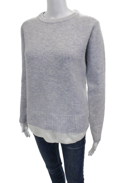 UNIF Womens Pullover Blue Sweater Crew Neck Long Sleeve Size S