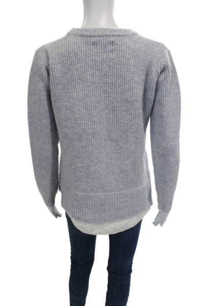 UNIF Womens Pullover Blue Sweater Crew Neck Long Sleeve Size S
