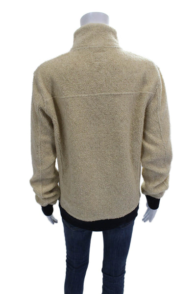 J Crew Women Pullover Mock Neck Long Sleeve Beige Size S