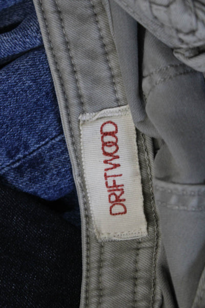Driftwood Womens Straight Jeans Gray High Rise Button Fly Size 28