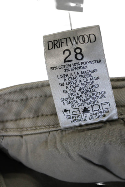 Driftwood Womens Straight Jeans Gray High Rise Button Fly Size 28